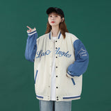 Dodgers Letter Man Jacket Outfit Senior Jackets Varsity Baseball College Coat Baseball Uniform Couple Wear Spring Loose Jacket