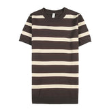 Men Short Sleeve T-Shirt Knitted T-shirt round Neck Pullover T-shirt