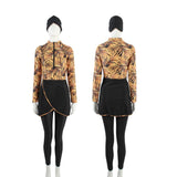 Burkini Muslim Swimwear Printed Swimsuit Three-Piece Set