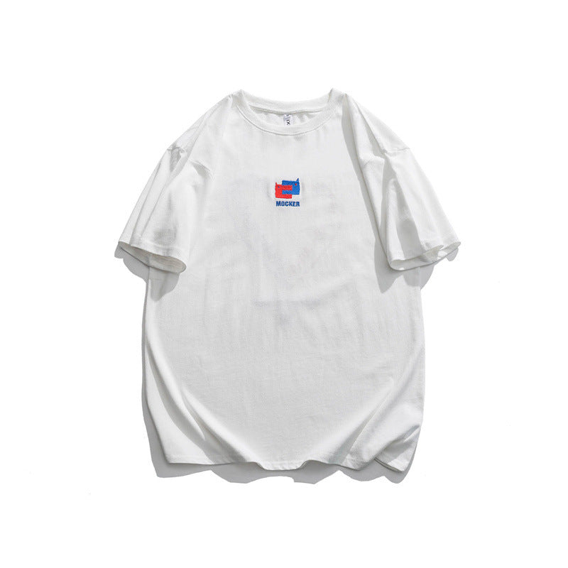 2022 Summer Man Outfits Embroidered Short Sleeve