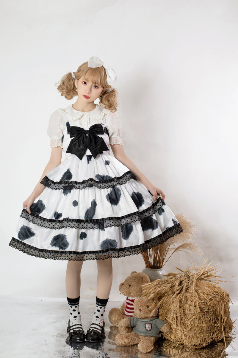 Gothic Lolita Harajuku Style Clothing Cow Lolita JSK Suspender Dress