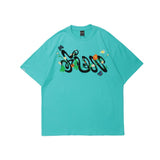 Men T Shirt Summer Casual Tops Letter Embroidered Short Sleeve T-shirt Loose Half Sleeve