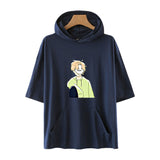Dreamwastaken Novelty Hoodies Dream Merch Shirt Loose Print Fashion Loose Hooded T-shirt Short Sleeve Top