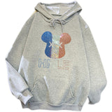 Slogan Graphic Hoodie Velvet Padded Hooded Sweatshirt Women's Coat