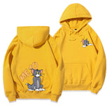 Tom and Jerry Hoodie Brushed Hoody Men's Hooded Autumn and Winter Loose Coat