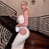 Body Fitting Dresses Sexy Slim Dress Cutout Sling Dress