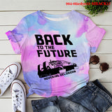 Back to the Future Costume Backtofuture Milk Silk Short Sleeve T-shirt Women's Short T