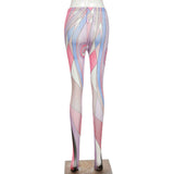 Spring Printing Skinny Hip Raise Sports Fitness Leggings