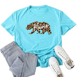 Boy Mama T Shirts Leopard Bear Mama Printed T-shirt