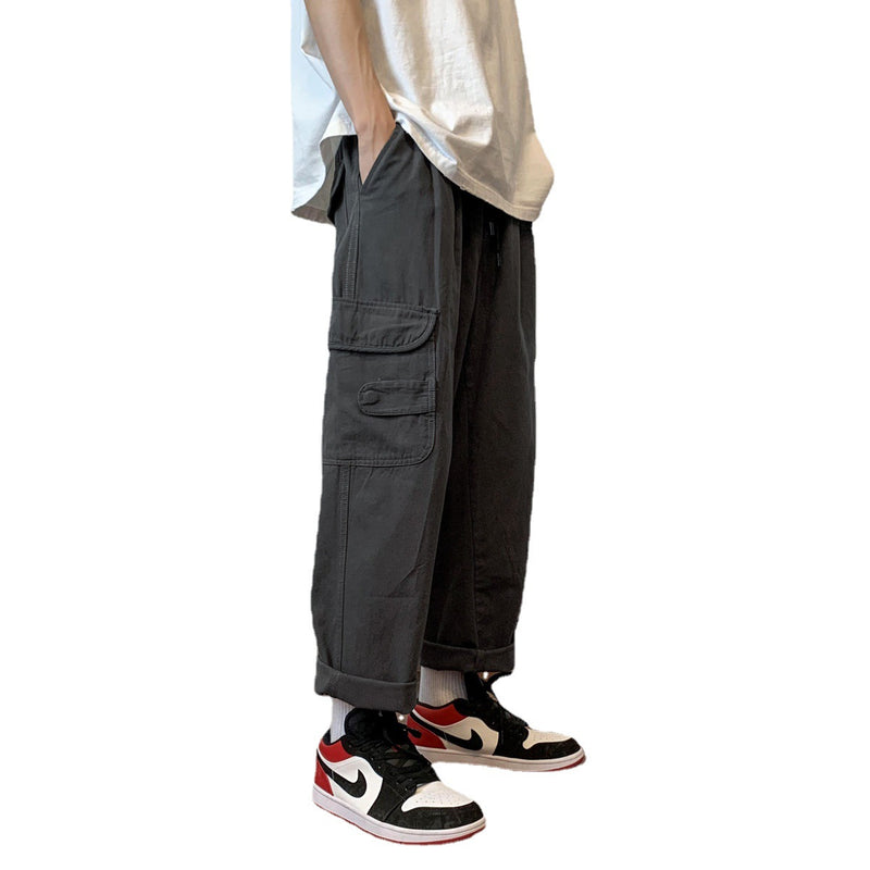 Men Cargo Pants Overalls Men's Summer Straight Pants
