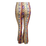 Women Bohemian Pants Printed Flared Leggings