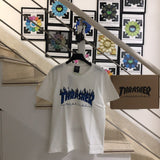 Thrasher T Shirt Thrasher Blue Ghost Flame Loose Short Sleeve Fall Winter Couples