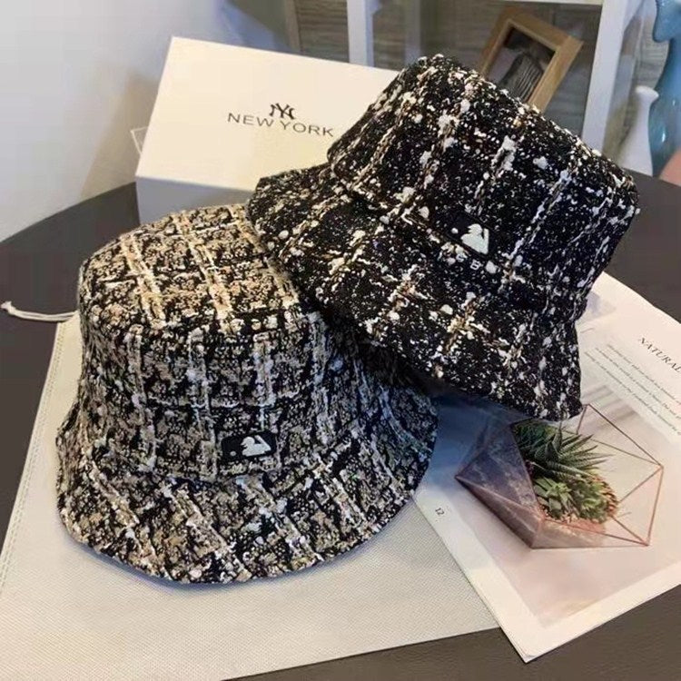 Yankee and Dogers Bucket Hat Autumn and Winter Women's Bucket Hat Embroidered Sun Hat