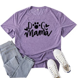 Boy Mama T Shirts Dog Mama Letter Print T-shirt