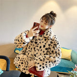 Dalmatian Coat Leopard Print Wool Coat