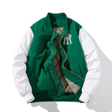 New York NYC Varsity Jacket Autumn and Winter Bomber Jacket Embroidered Hip Hop Baseball Uniform