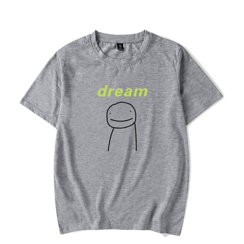 Dreamwastaken Novelty Hoodies Dream Merch Shirt Short Sleeve Round Neck Loose T-shirt