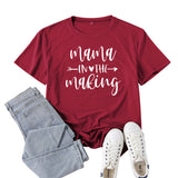Boy Mama T Shirt Mama in the Making Letter Print T-shirt