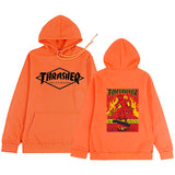 Thrasher Hoodie Fall Men's Clothing Casual plus Size Coat