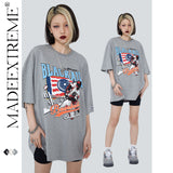 Blackair T Shirt Summer Short Sleeve Baseball Retro Printed Loose T-shirt