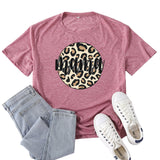 Boy Mama T Shirts Mama Leopard Circlet T-shirt