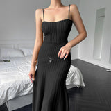 Emily Ratajkowski Dress Sexy Solid Color Woolen Suspender Dress