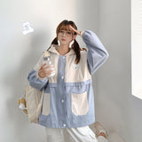 Gothic Lolita Harajuku Style Clothing Jacket Japanese Cute College Loose All-Match Hooded Jacket