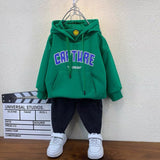 Toddler Boys Sweater Boys' Spring and Autumn Hooded Sweater Children