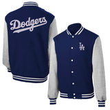 Dodgers Letter Man Jacket Outfit Senior Jackets Varsity Baseball College Coat Men's Autumn and Winter Thickening Jacket Sports and Leisure