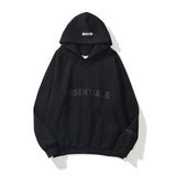 Fog Essentials Hoodie Fear of Fog Double Line Essentials Adhesive Three-Dimensional Letter Sweater Hoodie Couples Coat