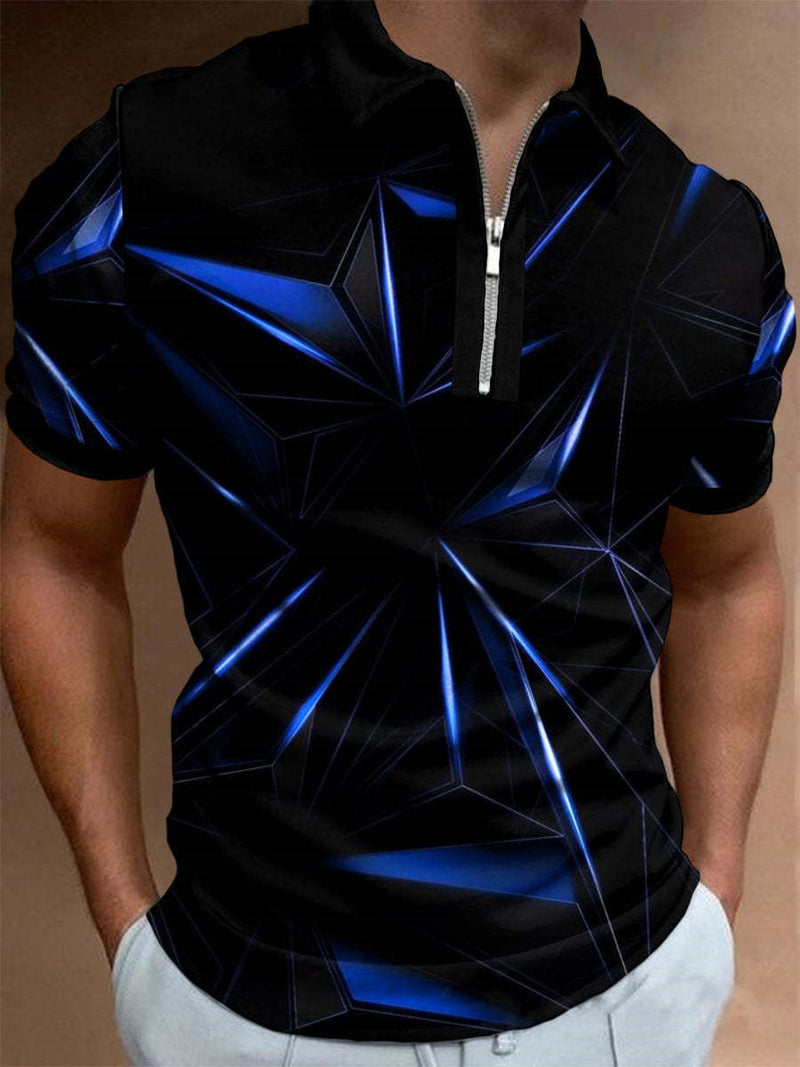 Polo Shirts Summer Polo Shirt Zipper Men's Sports