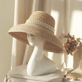Straw Hat Retro French Pearl Raffia Hat
