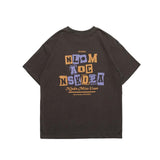 Men T Shirt Summer Casual Tops Men's Clothes Summer Wear Vintage Men's round Neck Short Sleeve Casual Loose Letter Printed T-shirt