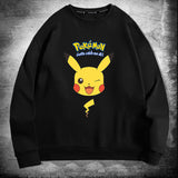 Men and Women Pokemon Pikachu Hoodie Pickup Its Crew Neck Pullover Sweatshirt