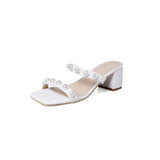 Nude Block Heel Sandals