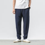 Linen Pants Straight Leg Pants Summer Casual plus Size Men