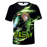 Dreamwastaken Novelty Hoodies Dream Merch Shirt 3D Short Sleeve T-shirt Casual Loose