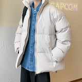 Men's Autumn Winter Coat Casual Jacket Stand Collar Cotton-Padded Jacket