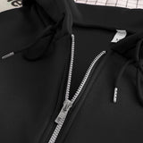 Skeleton Hoodie Zipper Hooded Sweatshirt Skeleton Print Cardigan Zipper