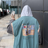 Tom and Jerry Hoodie Autumn and Winter Printing Coat Men's Hooded Loose Jacket