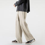 Men Sweatpants Side Pattern Sports Wide Legs Loose Casual