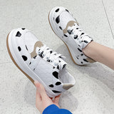 Cow Print Hey Dude Shoes Chessboard Plaid Leisure Slip on Casual Shoes Pink Platform Women's Board Shoes