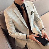 Seersucker Suit Striped Two-Piece Suit Dress