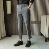 Men Trousers Summer Men's Slim Fit Suit Pants