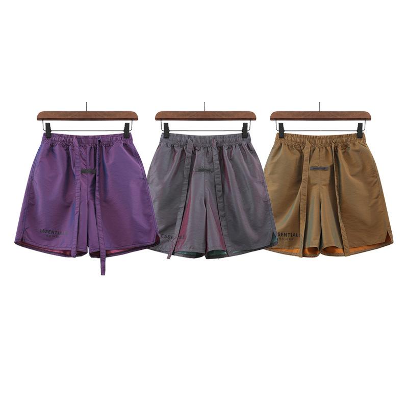 Fog Essentials Shorts High Street Fog Fear Of God Double Line Essentials Colorful Drawstring Shorts Men's and Women's Fifth Pants