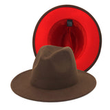 Walter White Fedora Two-Tone Woolen Hat Double-Sided Felt Hat Autumn and Winter Assorted Colors Retro