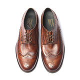 Indo Western Shoes Brogue Men's Shoes Top Layer Cowhide British Men's Shoes Hand Washed Distressed Series