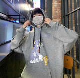 Tom and Jerry Hoodie Orange Milk Color Sweater Sports Top