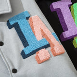 Dodgers Letter Jacket Outfit Senior Jackets Varsity Baseball College Coat Letter Embroidered Baseball Uniform Jacket