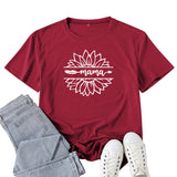 Boy Mama T Shirt Sunflower Mama Printed T-shirt